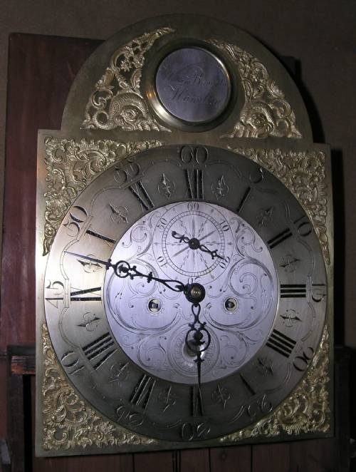 fig 2. 18th Cent Mahogany 8 Day Scottish Longcase Clock